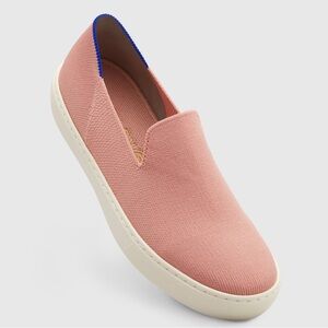 Rothy's Womens The Sneaker Coral Pink Slip On Comfort Shoes Size 9